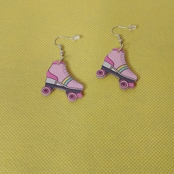 Pierced Roller Skate Earrings - Picture 2 of 3